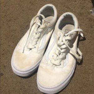 White old skool Vans